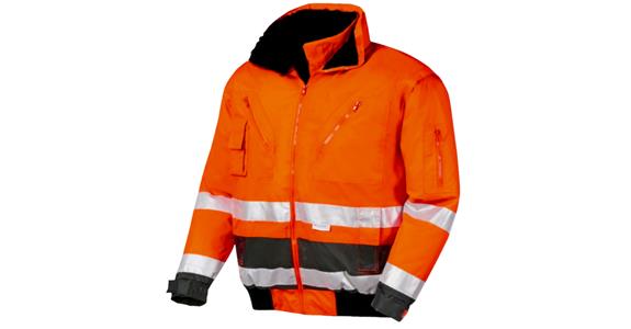 Výstražná pilotní bunda Vancouver, oranžová/šedá, M
