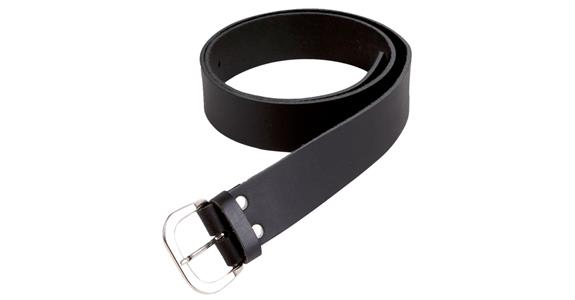 Leather belt black 4 cm wide 80 cm long