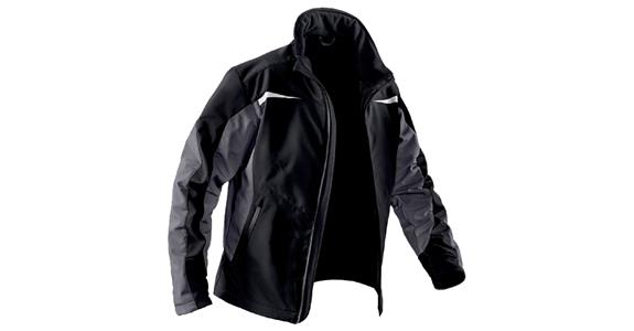 Lehká softshell. bunda, černá/antracitová, velikost M