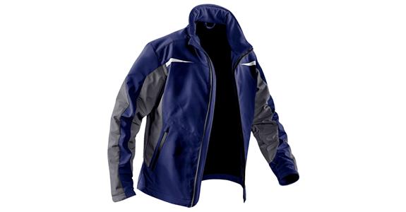 Lehká softshell. bunda, tmavě modrá / antracitová, velikost 3XL