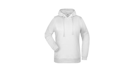 Hooded sweatshirt ladies' white size L
