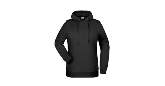 Hooded sweatshirt ladies' black size M