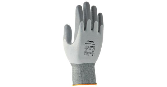 Polyamidové pletené rukavice uvex phynomic foam, balení = 10 párů, velikost 6