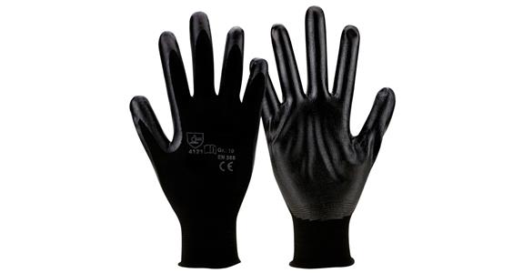 Polyamidové pletené rukavice, černé, 12 párů, vel. 8