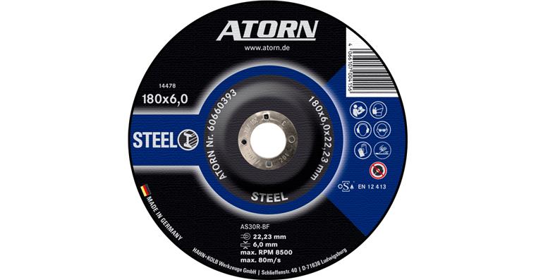 1044601303 Brusný kotouč na ocel/litinu – typ AS30R-BF, 180 x 6 x 22,23 mm