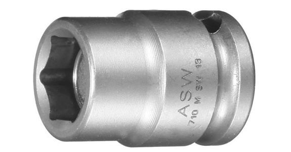 Hex impact screwdriver bit DIN 3121 G10 710 M 3/8 inch with magnet AF 19 x 34