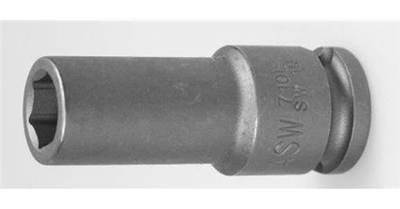 Hex impact screwdriver bit DIN 3121 G10 710 L 3/8 inch long AF 17 x 51