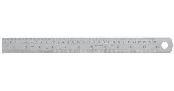 Rule, mm/inch, stainless, 300 x 30 x 1 mm