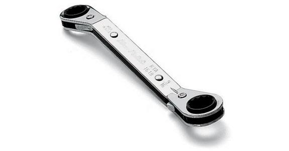 Ratchet box-end wrench depressed centre 3/8 inch x 7/16 inch