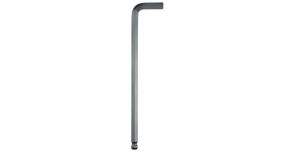 Allen key hexagon with ball head 0.05, CV steel, steel grey, extra long