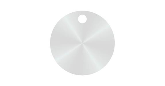 Hliníkový ID štítek prázdný kulatý 25,0x1 mm