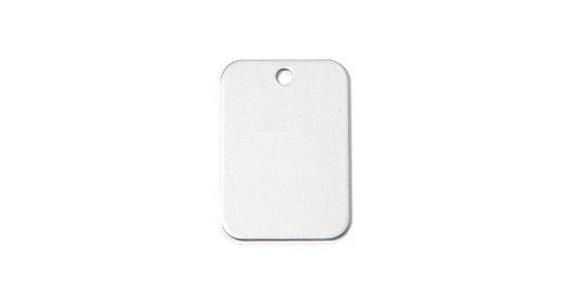Hliníkový ID štítek prázdný obdélník 40x17x1 mm