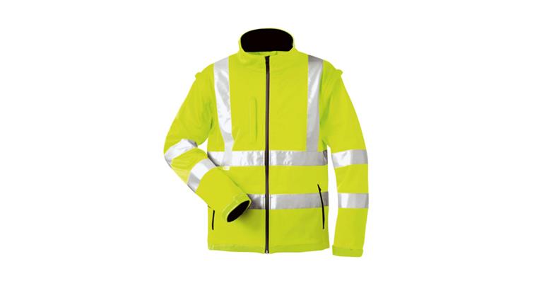 1002679259 Warnschutz-Softshelljacke LOGAN fluoreszierend gelb Gr.0/S