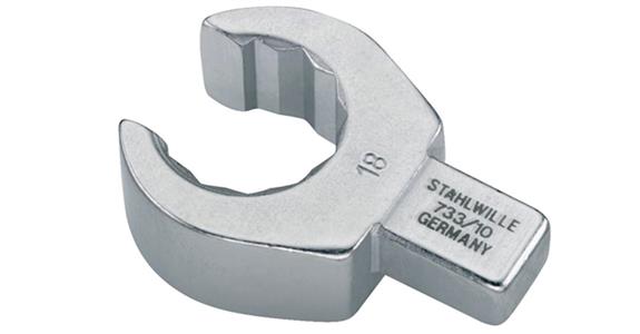 Otevřený očkový nástrčný nástroj STAHLWILLE, 18 mm, s nástr. čtyřhranem, 9x12 mm