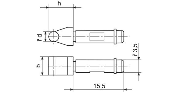 Rollenschneiden-Messeinsatz, HM Ø 2,0 mm