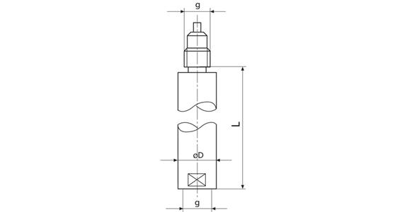 Verlängerung 844 Dv, für Messkopf 844 D, 80 mm