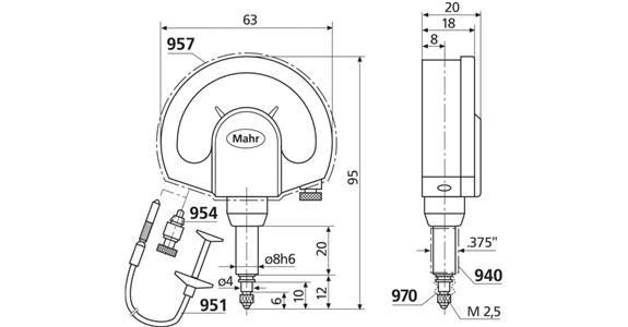 Spritzwasserschutzkappe 957 für mech. Feinzeiger