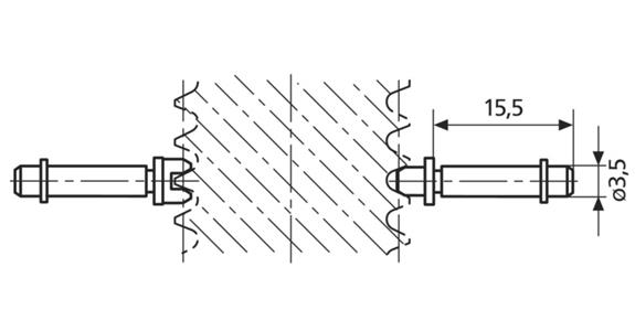 Metr.- Messeinsatz Kimme 60° Steigung 0,4 mm