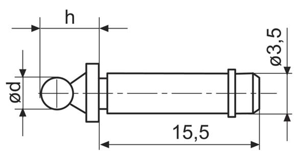 HM-Kugelmesseinsatz für 40 Z 40 Zk, 4,5 mm