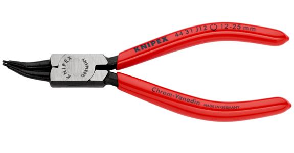 Kleště na pojistné kroužky KNIPEX, J12, 140 mm, 45 stupňů, šikmé, na vnit. kr.