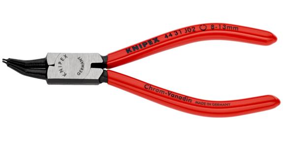 Kleště na pojistné kroužky KNIPEX, J02, 140 mm, 45 stupňů, šikmé, na vnit. kr.
