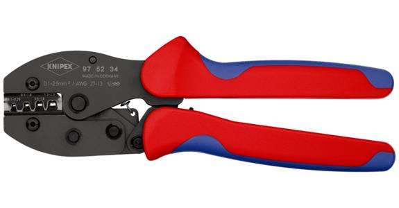Krimpovací nástroj KNIPEX PreciForce 220 mm, bronz., neiz. otevřené zástrčky