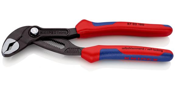 Kleště na vodní čerpadla KNIPEX Cobra, 180 mm, leštěná hlava, s dvoudílnou ruk.