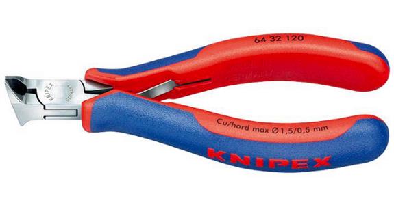 Boční štípací kleště na elektroniku KNIPEX, 120 mm, krátká hlava s malou fazetou