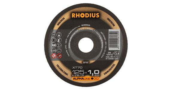 Extra-thin cutting disc, XT 70, 125x1.0x22.23