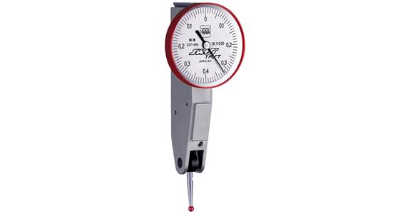 Páčkový úchylkoměr TESA SWISSTAST, 0,01 mm, průměr 28 mm, s rubínovou kuličkou