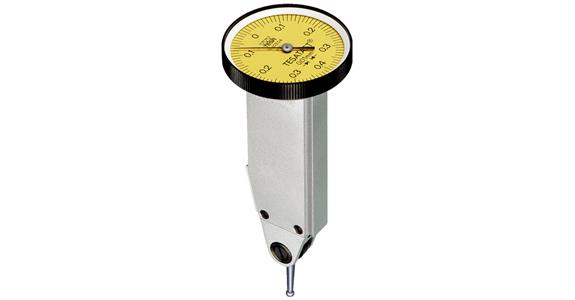 Páčkový úchylkoměr TESATAST, 0,01 mm, D = 28 mm, v pouzdru, svislý