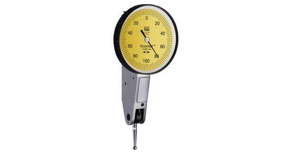 Páčkový úchylkoměr TESATAST, stupňování 0,002 mm, průměr 38 mm, v pouzdru, 1810010