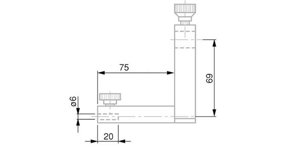 Nosič měřicích dotyků TESA pro hloubky měření až 110 mm