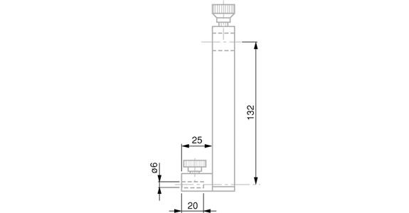 Nosič měřicích dotyků TESA pro rozšíření rozsahů použití, L = 132 mm