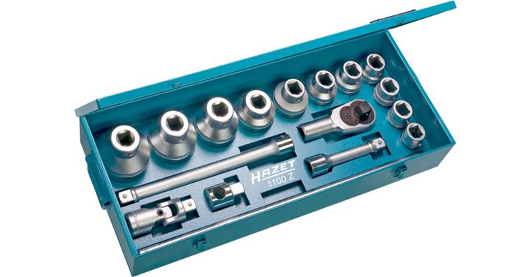 1001204737 Socket wrench set 17-piece 1 inch external double hexagon
