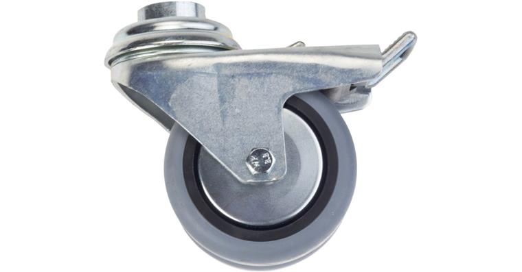 1001200109 double swivel castor 75 mm with brake for workshop trolley Assistent 166 N