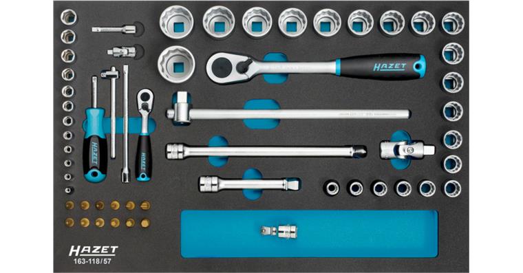 1001208590 socket wrench set 57-piece 1/2 inch 1/4 inch hexagon socket