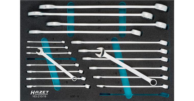 1001209151 Combination wrench set 19-piece external double hexagon 8-34