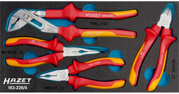 1001209311 Pliers set VDE 4-piece 163-226/4