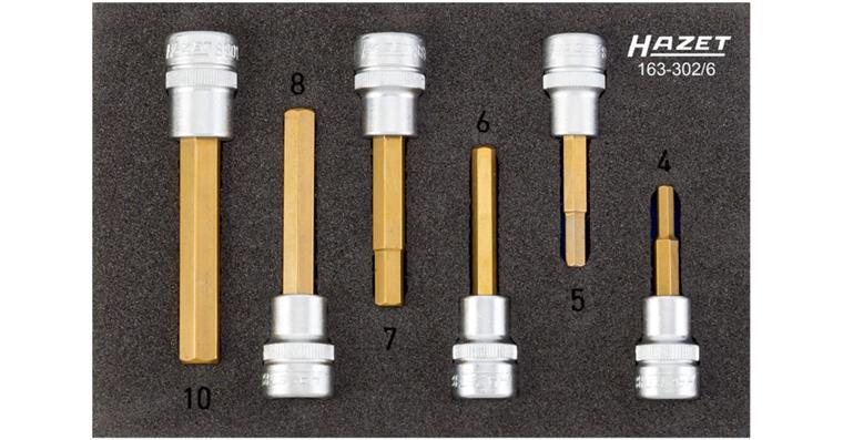 1001210145 Screwdriver socket set 6 pieces 3/8 inch hexagon socket