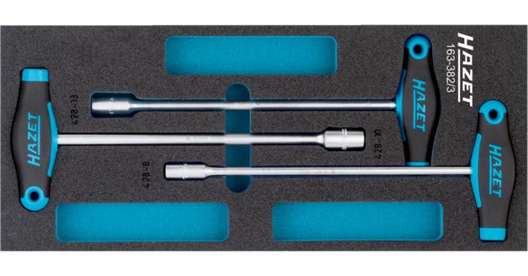 1001210536 socket wrench set 3-piece external hexagon 8-13