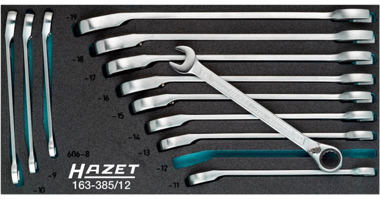 1001211168 ratchet ring wrench set 12-piece hexagon traction profile 8-19