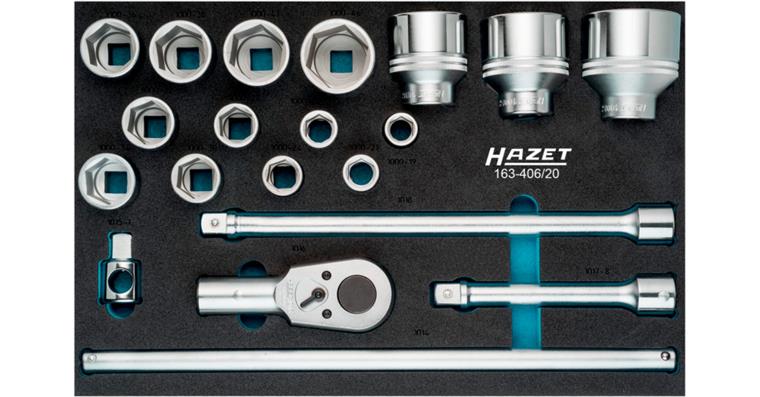 1001210550 Socket wrench set 20-piece 3/4 inch external hexagon