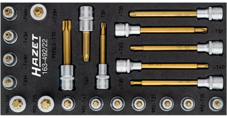 1001211237 TX screwdriver socket wrench insert set 22-piece 1/2 inch