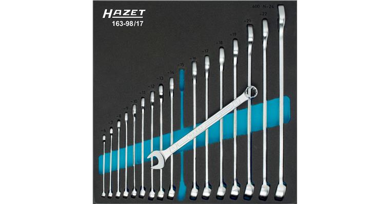 1001208317 ratchet ring wrench set 17-piece hexagon traction profile 6-24