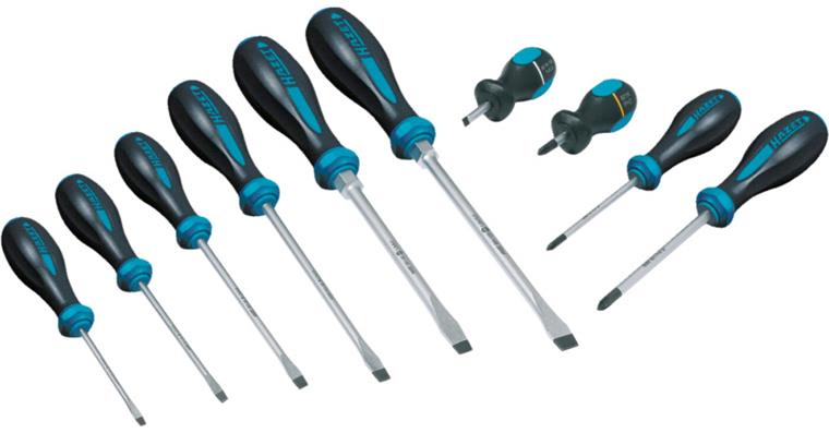 1001208307 screwdriver set 10-piece 802/10 slotted profile Phillips profile