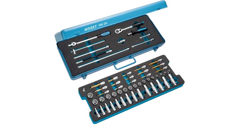 1051189201 Socket wrench set 888ZN Square 3/8 inch (10 mm) 58 tools