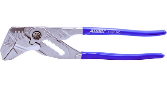 Klešťový klíč ATORN 250 mm až AF 52 mm, matně chromovaný, PVC kryty rukojeti