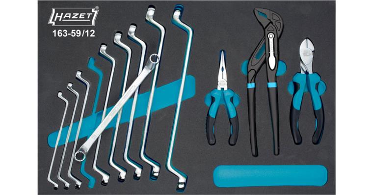 1001207433 tool set double ring wrench / pliers / external double hexagon profile