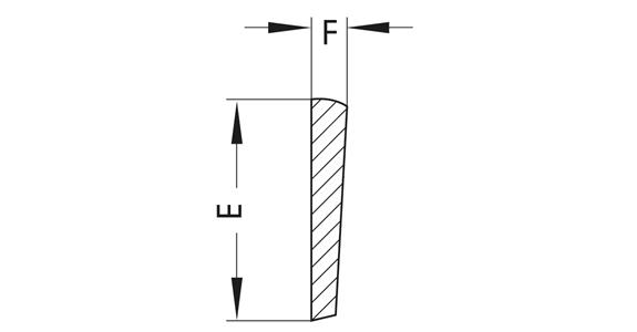 Recessing cutter HSS quality cl. F for holders AI/IIa and AE size F A 1.6